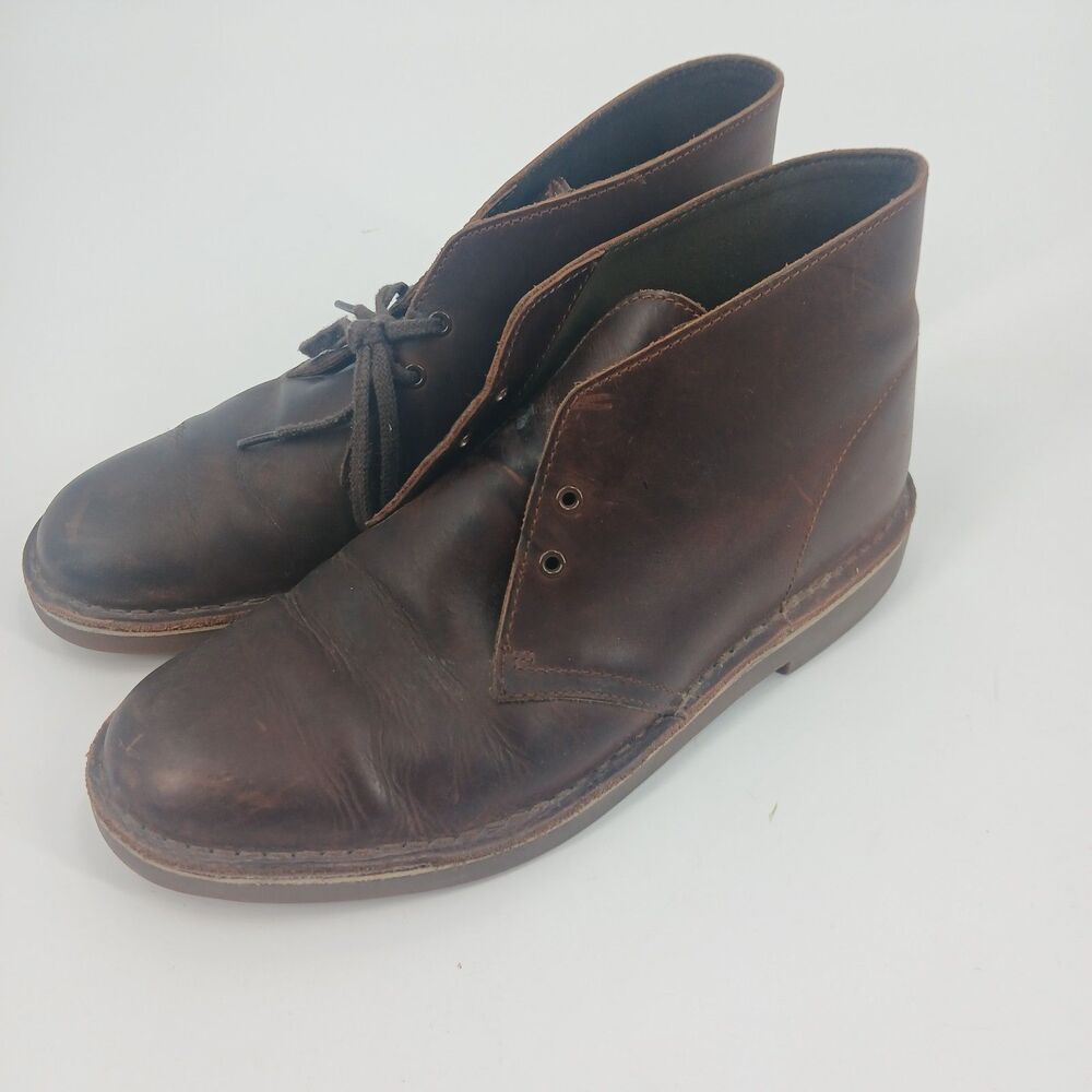 Clarks Bushacre 2 Chukka Boots Mens 9 Brown Leather Desert Classic